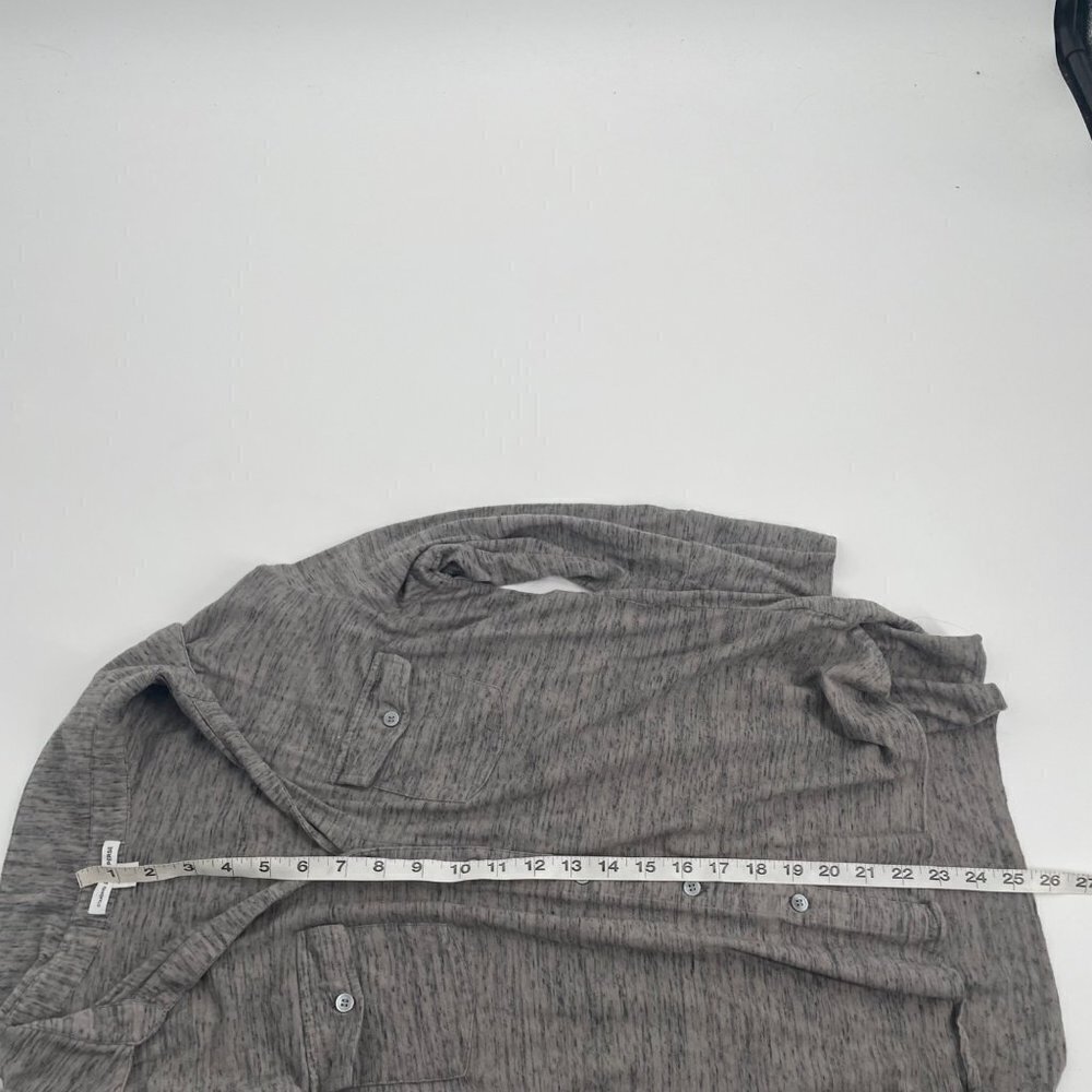 Standard James Perse Gray Melange Heathered Button Up Shirt Size 3 Womens Large - Picture 7 of 7